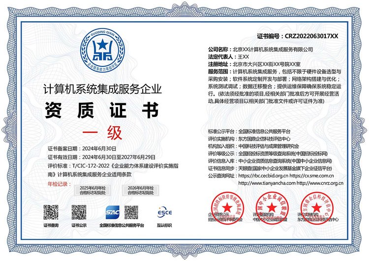 計算機系統集成服務企業資質證書 投標加分的利器與多網可查的權威保障